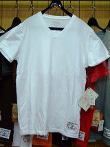 gD[W@TVc@TRUE RELIGION STYLE M648G51AZ COLOR OPTIC WHITE SS V NECK TEE W MADE IN U.S.A. 100% COTTON