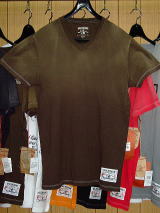 gD[W@TVc@TRUE RELIGION STYLE M648G51AZ COLOR BROWN SS V NECK TEE W MADE IN U.S.A. 100% COTTON